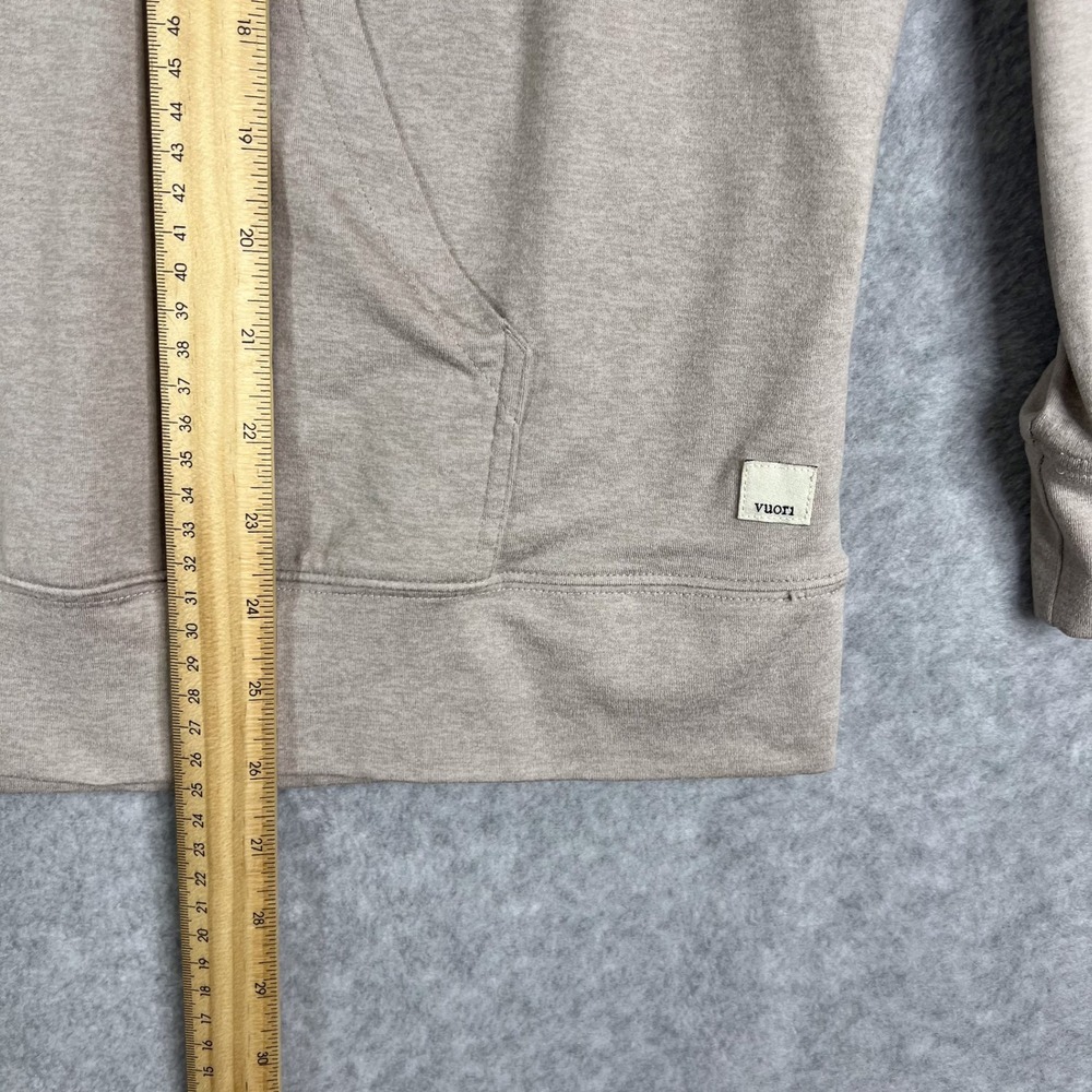 Vuori Heathered Khaki Tan Halo Oversized Hoodie Pullover Size Small - Picture 12 of 12